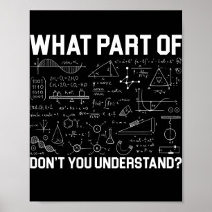 Vilken del av matematiken förstår du inte Läraren? Poster