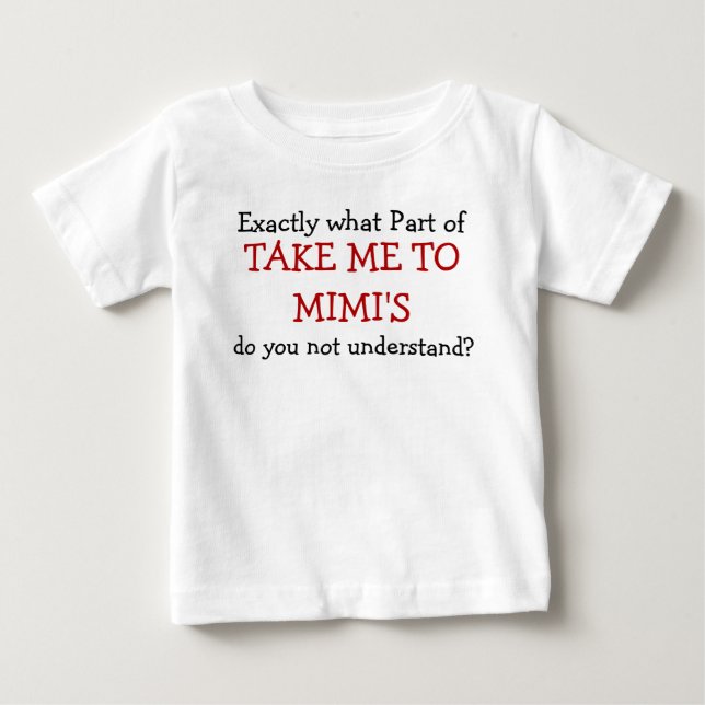 Vilken del av mig för Mimis Baby-spädbarn T-Shirt? Tee (Framsida)