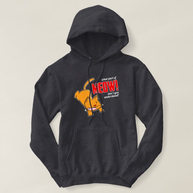 Vilken del av mjau förstår du inte? t shirt (Design framsida)