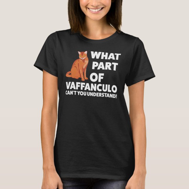 Vilken del av vaffanculo Italiana Italien vaffancu T Shirt (Framsida)