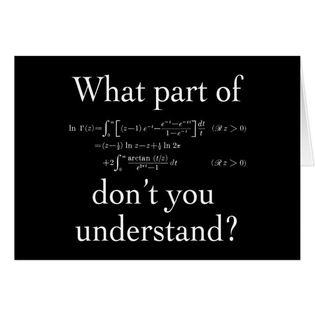 Vilken del av... Vit på mörk Hälsningskort (Framsidan Horizontal)