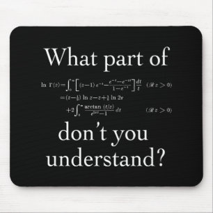 Vilken del av... Vit på mörk Musmatta