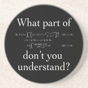 Vilken del av... Vit på mörk Underlägg Sandsten