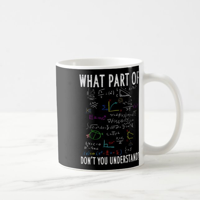 Vilken del förstår du inte för matematiklärare kaffemugg (Höger)