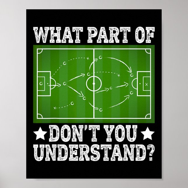 Vilken del förstår du inte Fotbollsplan D Poster (Framsidan)