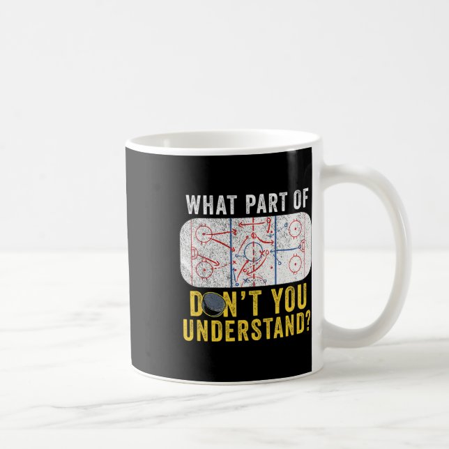 Vilken Del Förstår Du Inte Rolig Hockeymamma Kaffemugg (Höger)