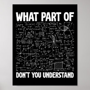 Vilken Del Förstår Du Inte Rolig Matematik Matte Poster