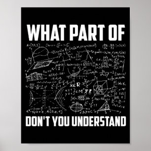 Vilken Del Förstår Du Inte _ Rolig Matematik T-shi Poster