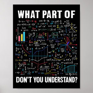 Vilken Del Förstår Du Inte _ Rolig Matematik Te Poster