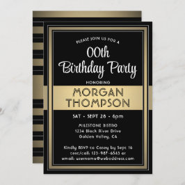 Vilken Elegant vid födelsedagen som helst, Svarta, Inbjudningar