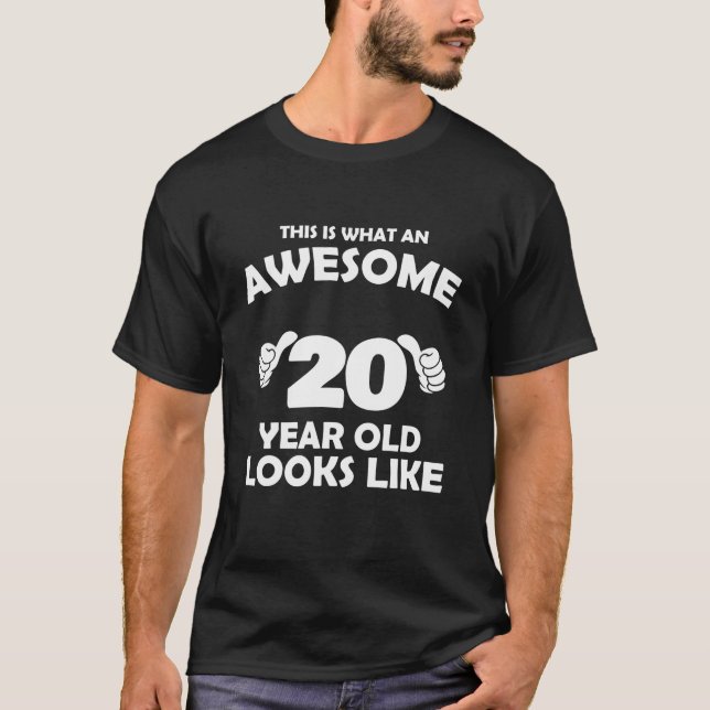 Vilken Fantastisk 20-åring ser ut som födelsedagen T Shirt (Framsida)