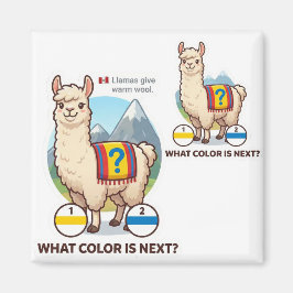 Vilken Färg Kommer Nästa? Llama Peru Mönsterlogiks Magnet