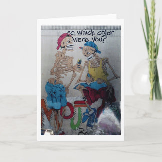 Vilken färg var dig hälsningkortet kort
