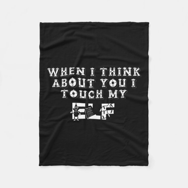 Vilken fin jul när jag Tänkor om dig... Fleecefilt (Framsidan)