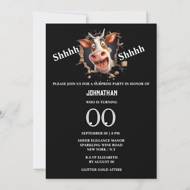 Vilken födelsedagsfest som helst för den berömda k inbjudningar (Framsida)