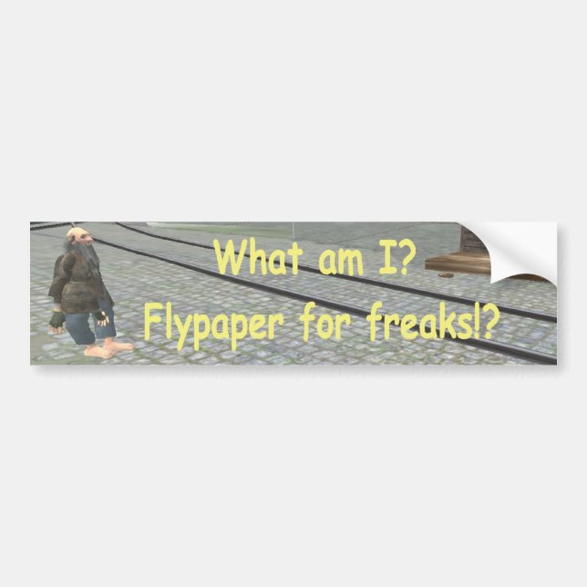 Vilken förmiddag mig flugpapper för freaker?! bildekal (Framsidan)
