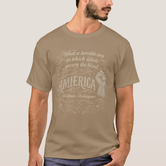 Vilken fruktansvärd era Amerika-citat T Shirt (Framsida)