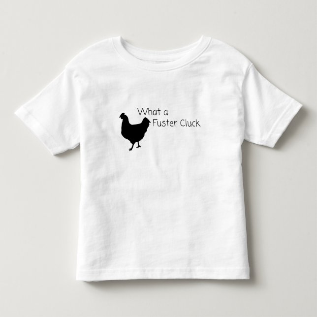Vilken Fuster Cluck Rolig Kyckling Barn T-Shirt (Framsida)