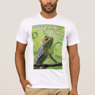 Vilken galen värld - en speciell ödla t shirt
