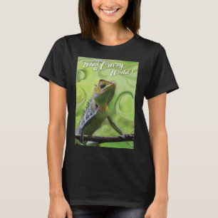 Vilken galen värld - en speciell ödla t shirt