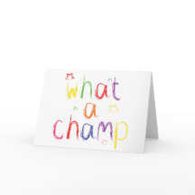 Vilken grattis för en mästare