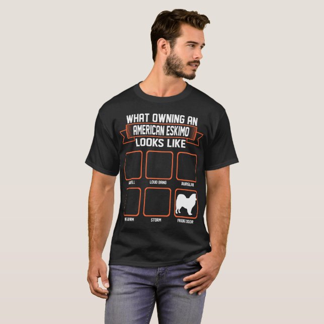 Vilken hund för ägandeamerikaneskimåen ser likt t shirt (Hel framsida)