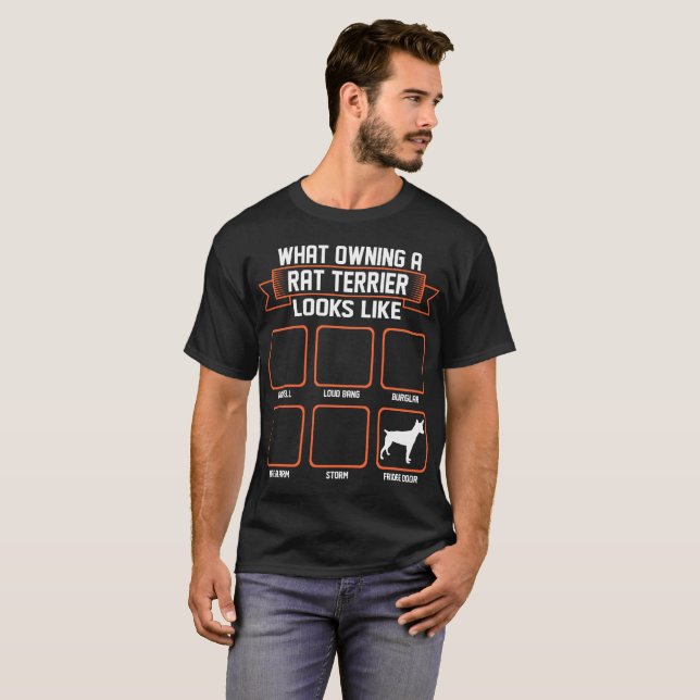Vilken hund för äganderåttaterrieren ser den lika t shirt (Hel framsida)