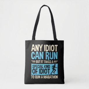 Vilken indiot som helst kan Springa Funny Marathon Tygkasse