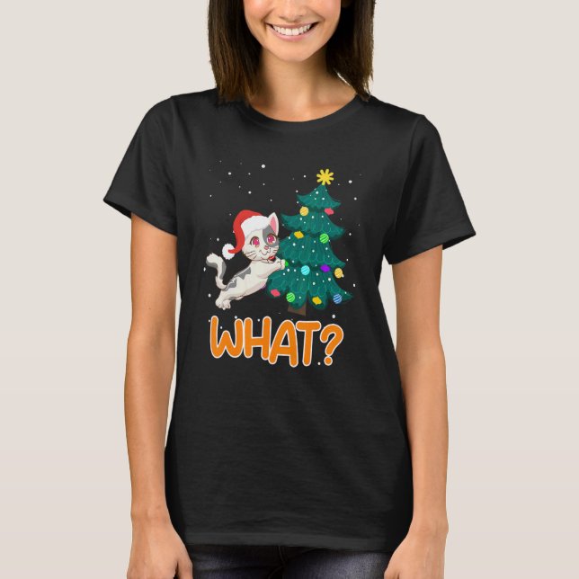 Vilken katt gran träd kattunge 1 t shirt (Framsida)