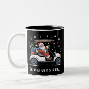 Vilken kul är det att rida på Tomte kör golfcart Två-Tonad Mugg
