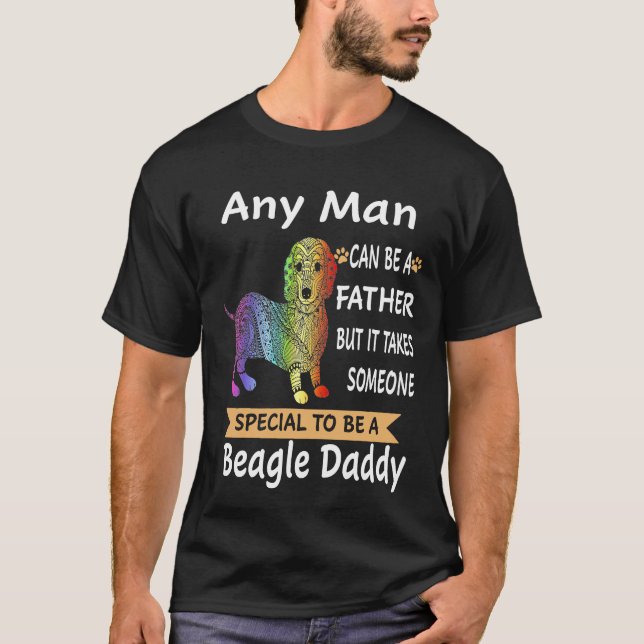 Vilken man - Beagle pappa T Shirt (Framsida)