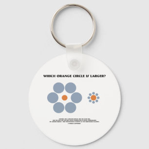 Vilken orange är Circle större? (Optisk illusion Nyckelring