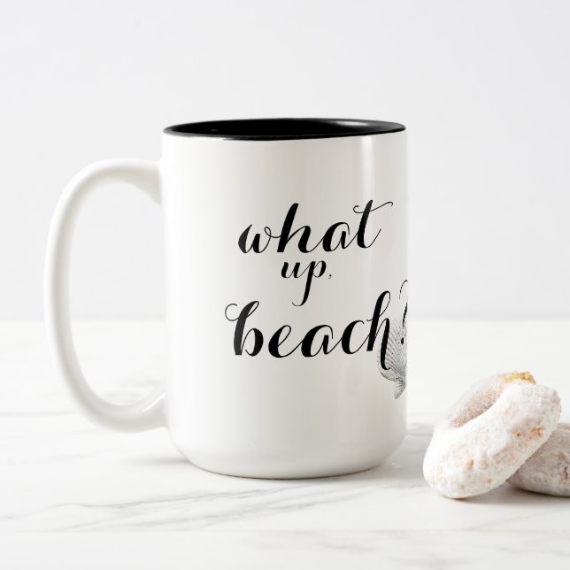 Vilken övre strandkaffemugg Två-Tonad mugg (Med munk)