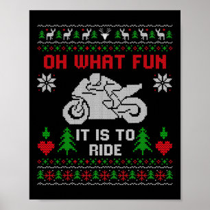 Vilken Roligt är det att rida motorcykel ugly Chri Poster