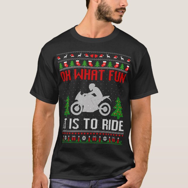 Vilken Roligt är det att rida motorcykel ugly Chri T Shirt (Framsida)