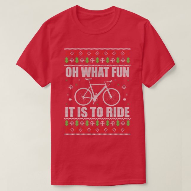 Vilken Roligt är det till Ride Bike Ugly God Jul S T Shirt (Design framsida)