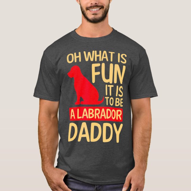 Vilken Roligt Dady Design Labrador jul T Shirt (Framsida)