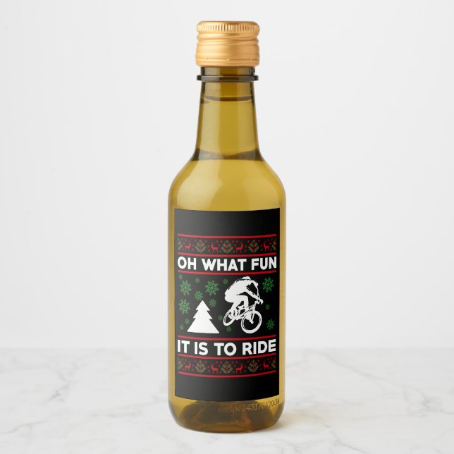 Vilken Roligt det är att rida cykeljulen Vinetikett (Framsida)