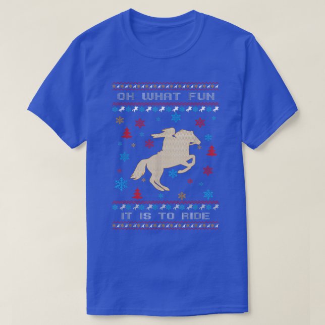 Vilken Roligt det är att rida hästen, god jul Swe T Shirt (Design framsida)