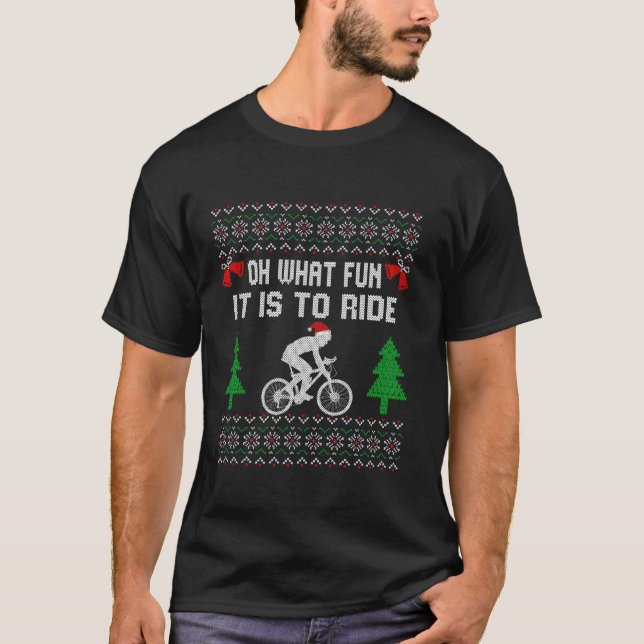 Vilken Roligt det är att rida jultomten T Shirt (Framsida)
