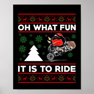 Vilken Roligt det är att Ride Santa Motocross Dirt Poster