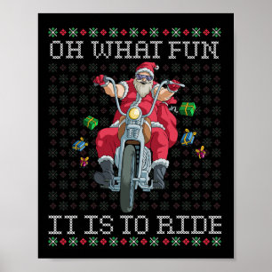 Vilken Roligt det är att riva motorcykelns jultomt Poster