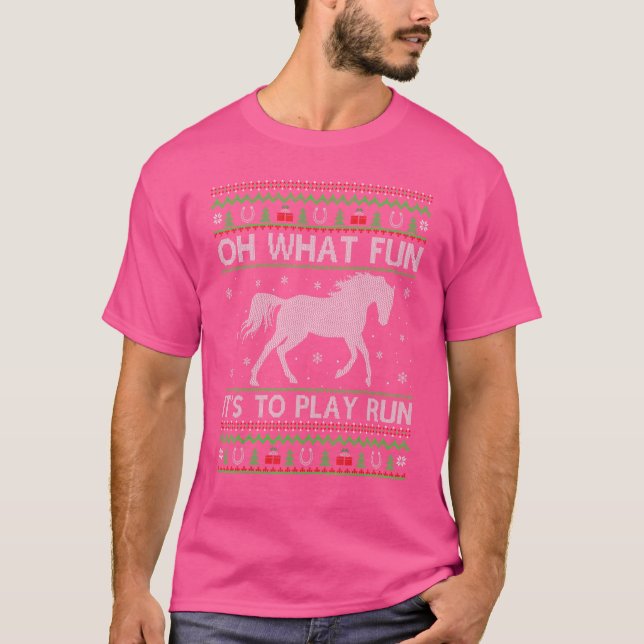Vilken Roligt det är att spela Springa Ugly Julaft T Shirt (Framsida)