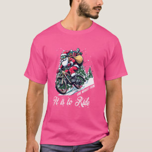 Vilken Roligt det är för Ride Mountain Bike Santa T Shirt