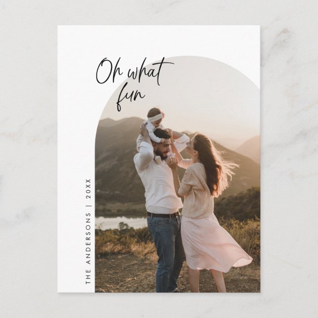 Vilken Roligt, familjefoton, Arch Ram Hälsning Vykort (Framsida)