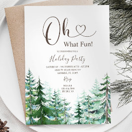Vilken Roligt Gräs Träd Greenery Julfest Inbjudningar