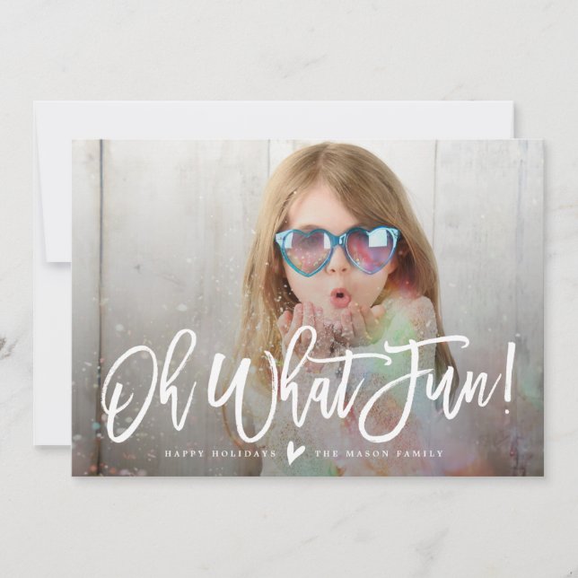 Vilken Roligt! Helgdag-fotokort Julkort (Framsida)
