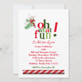 Vilken Roligt! Helgdag-inbjudan Julkort