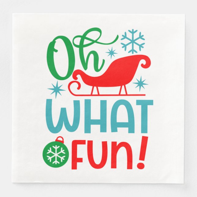 Vilken Roligt jul är det? Pappersservett (Framsida)