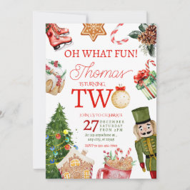 Vilken Roligt jul, vintertid, födelsedag Inbjudningar